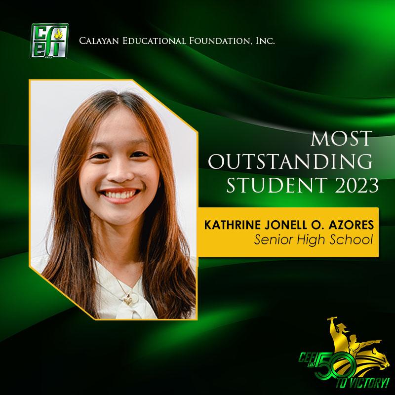 Most Outstanding Students for 2023 – Calayan Educational Foundation Inc.