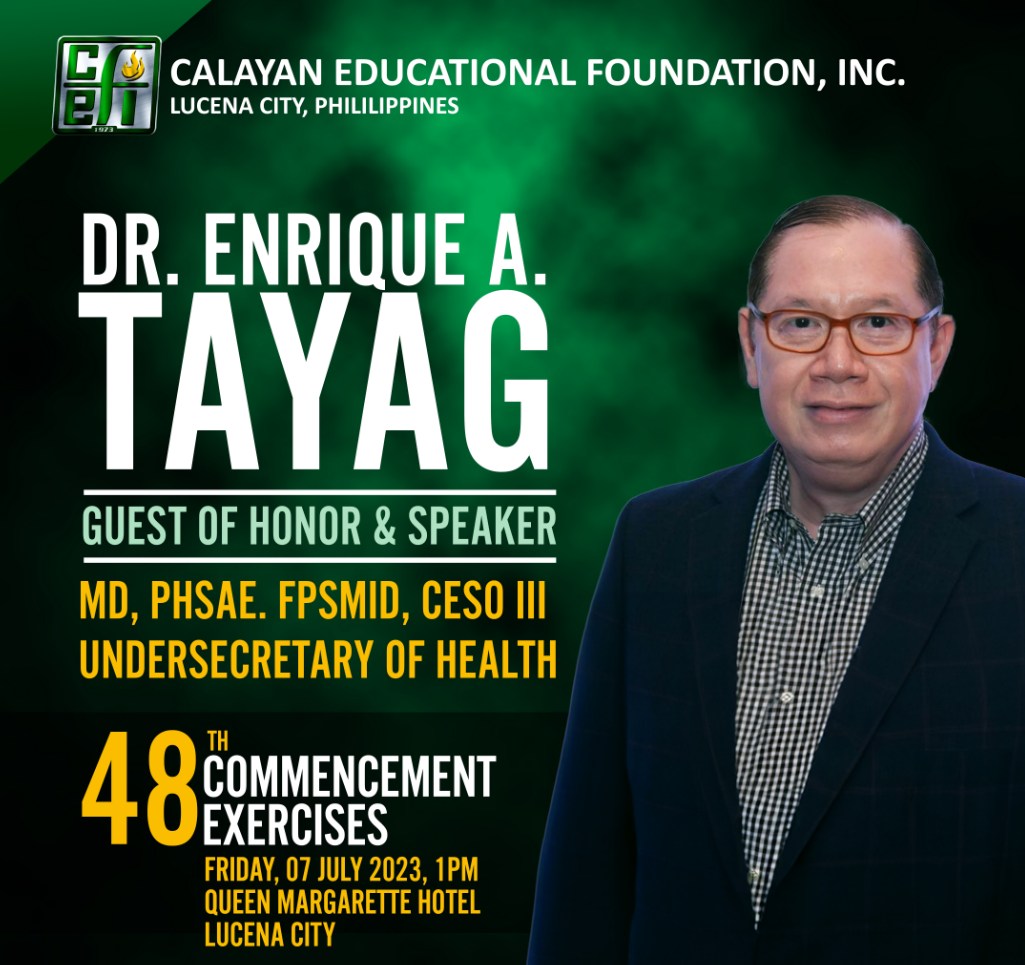 Dr. Enrique A. Tayag – Guest of Honor and Speaker – Page 2 – Calayan ...